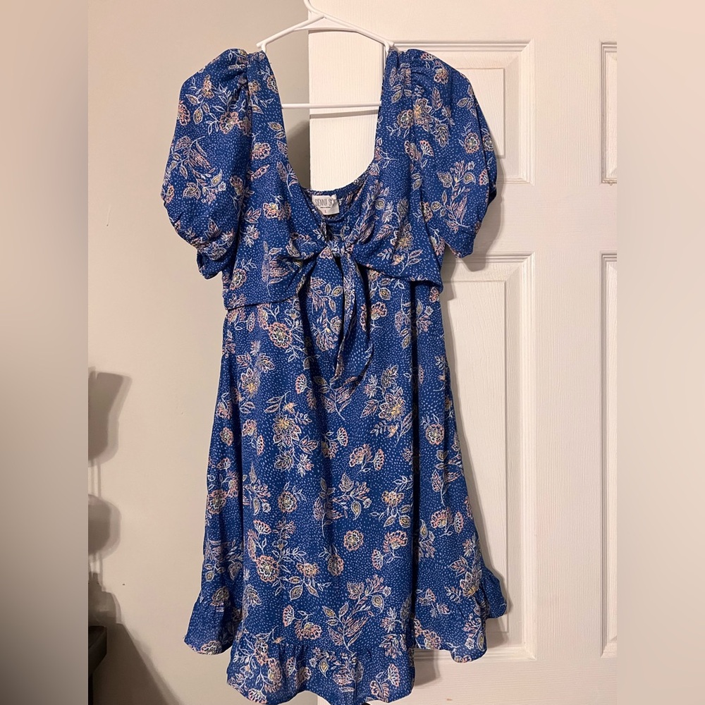 Sienna Sky Blue Floral Dress